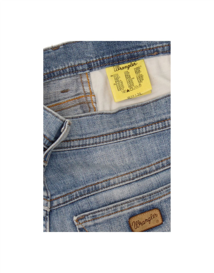 WRANGLER Mens Straight Jeans W32 L34 Blue Cotton