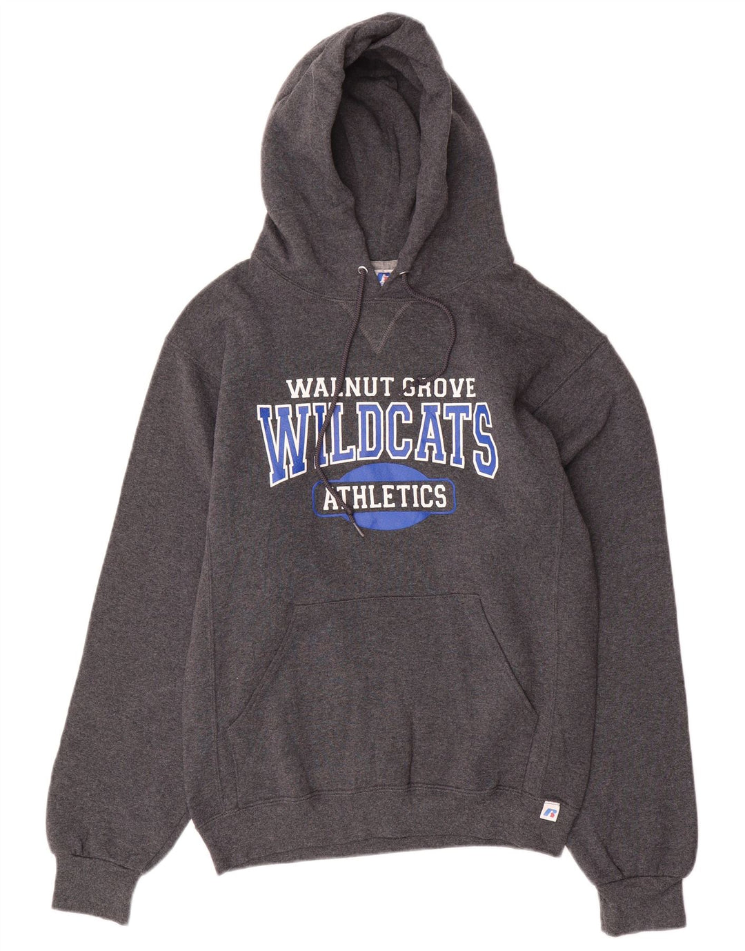 RUSSELL ATHLETIC Hombre Wildcats Graphic Sudadera con capucha Jersey Pequeño Gris Algodón
