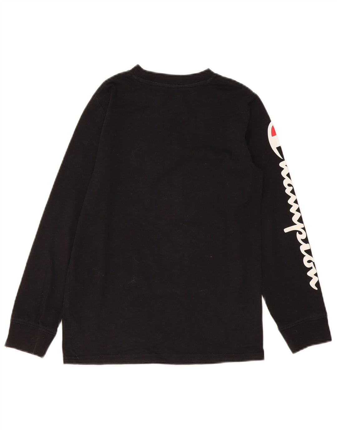 Champion Camiseta gráfica para niños de manga larga 9-10 años Algodón negro mediano