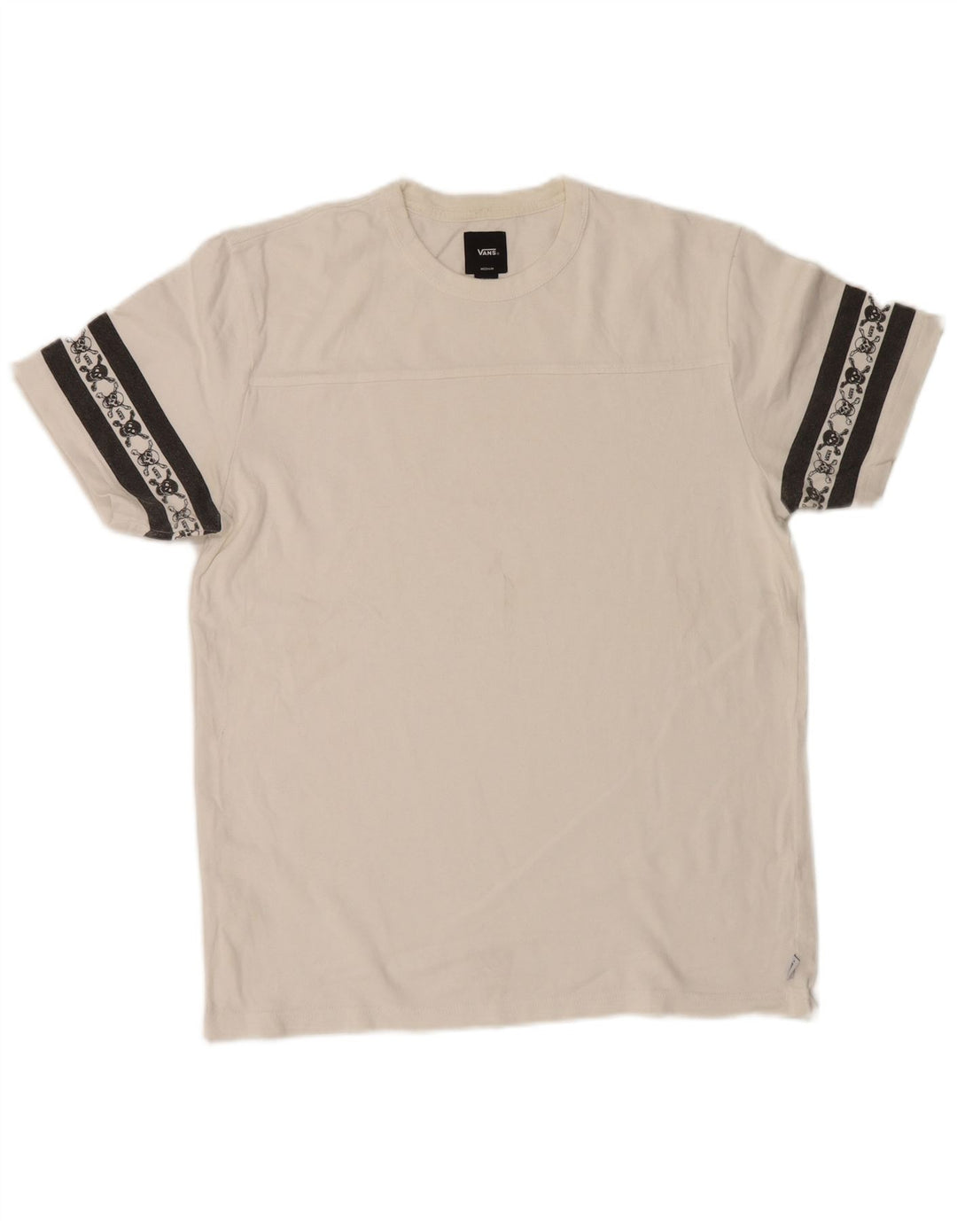 Vans Hombre Camiseta gráfica Top Medium White Colorblock Cotton