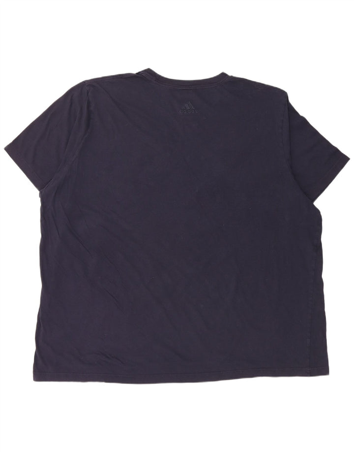ADIDAS Camiseta gráfica para hombre Top 3XL Azul marino Algodón