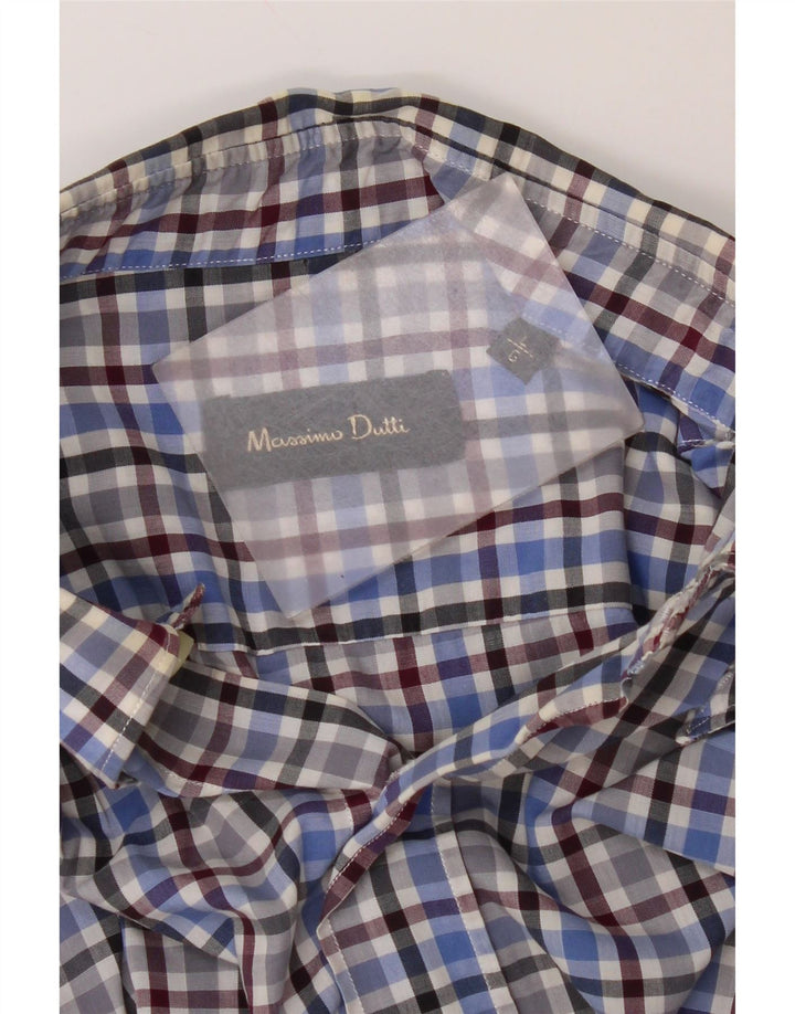 Camisa Massimo Dutti Hombre Cuadros Azules Grandes