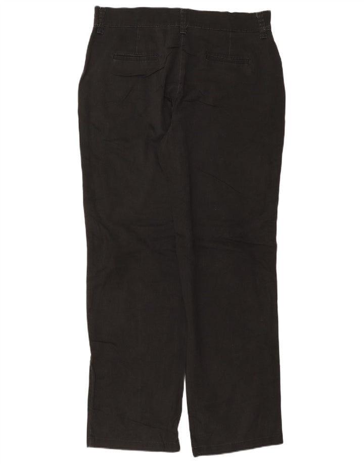 LEE Pantalones casuales de ajuste relajado para mujer US 12 Large W34 L32 Algodón negro