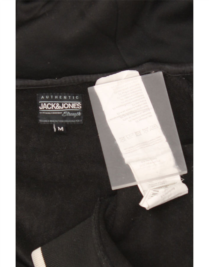 JACK & JONES Suéter con capucha y cremallera para mujer UK 44 Medium Black Colourblock