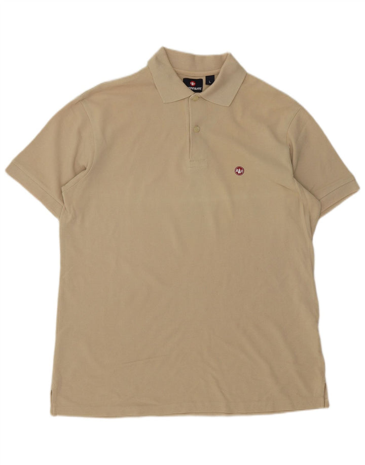 Murphy & Nye Polo para hombre grande de algodón beige