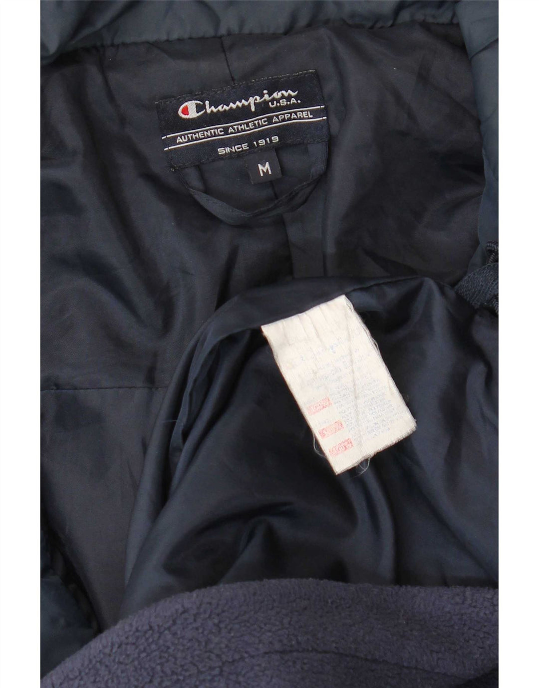 Champion Chaqueta polar para hombre UK 38 Medium Azul marino Poliéster