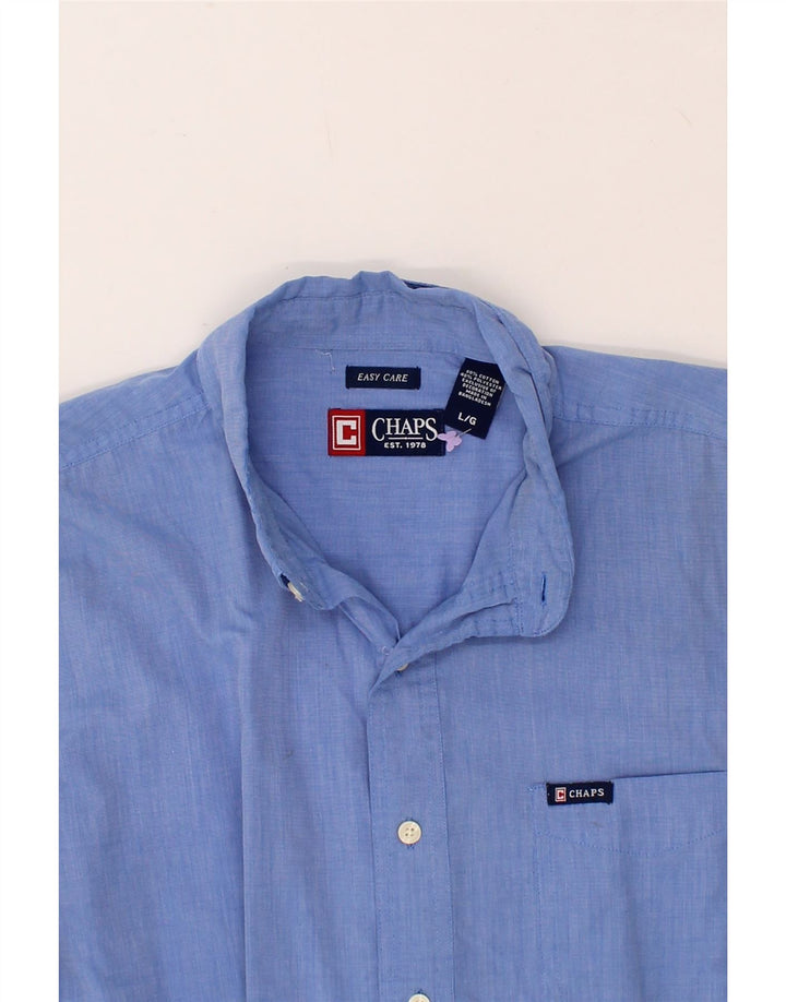 CHAPS Mens Shirt Large Blue Cotton Vintage Chaps and Second-Hand Chaps from Messina Hembry 