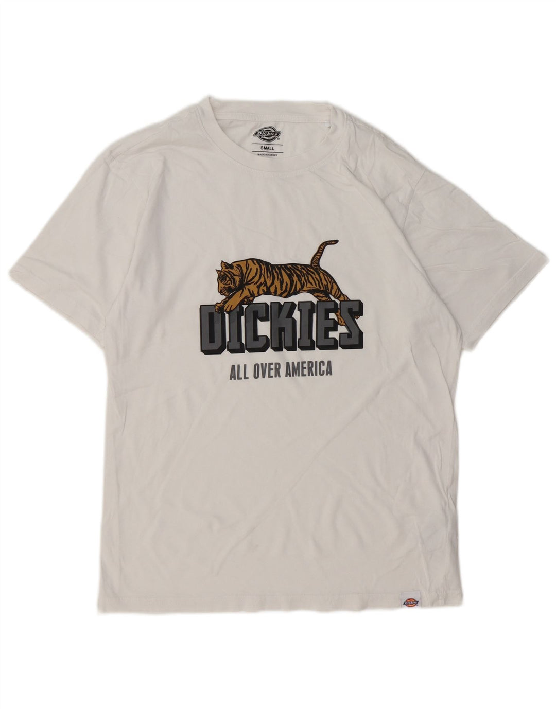 DICKIES Camiseta gráfica para hombre Top Small White Cotton
