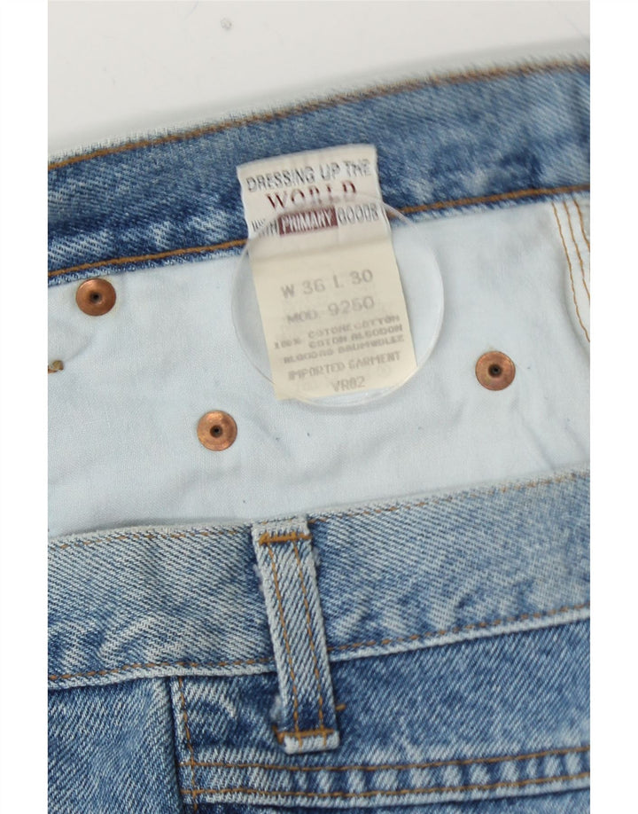 RIFLE Jeans sueltos recortados para hombre W36 L26 Algodón azul
