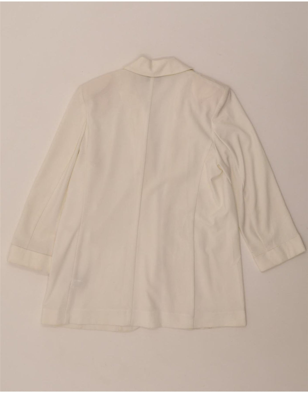 MARKS & SPENCER Chaqueta tipo blazer abierta de manga 3/4 para mujer UK 12 Medium White