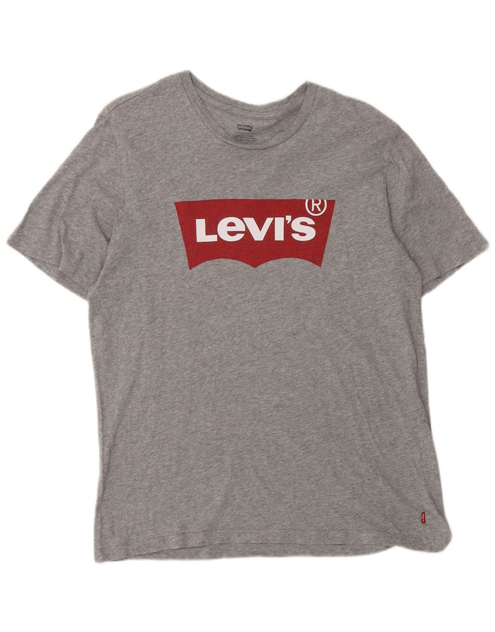 Levi's Hombre Camiseta Gráfica Top Gris Medio