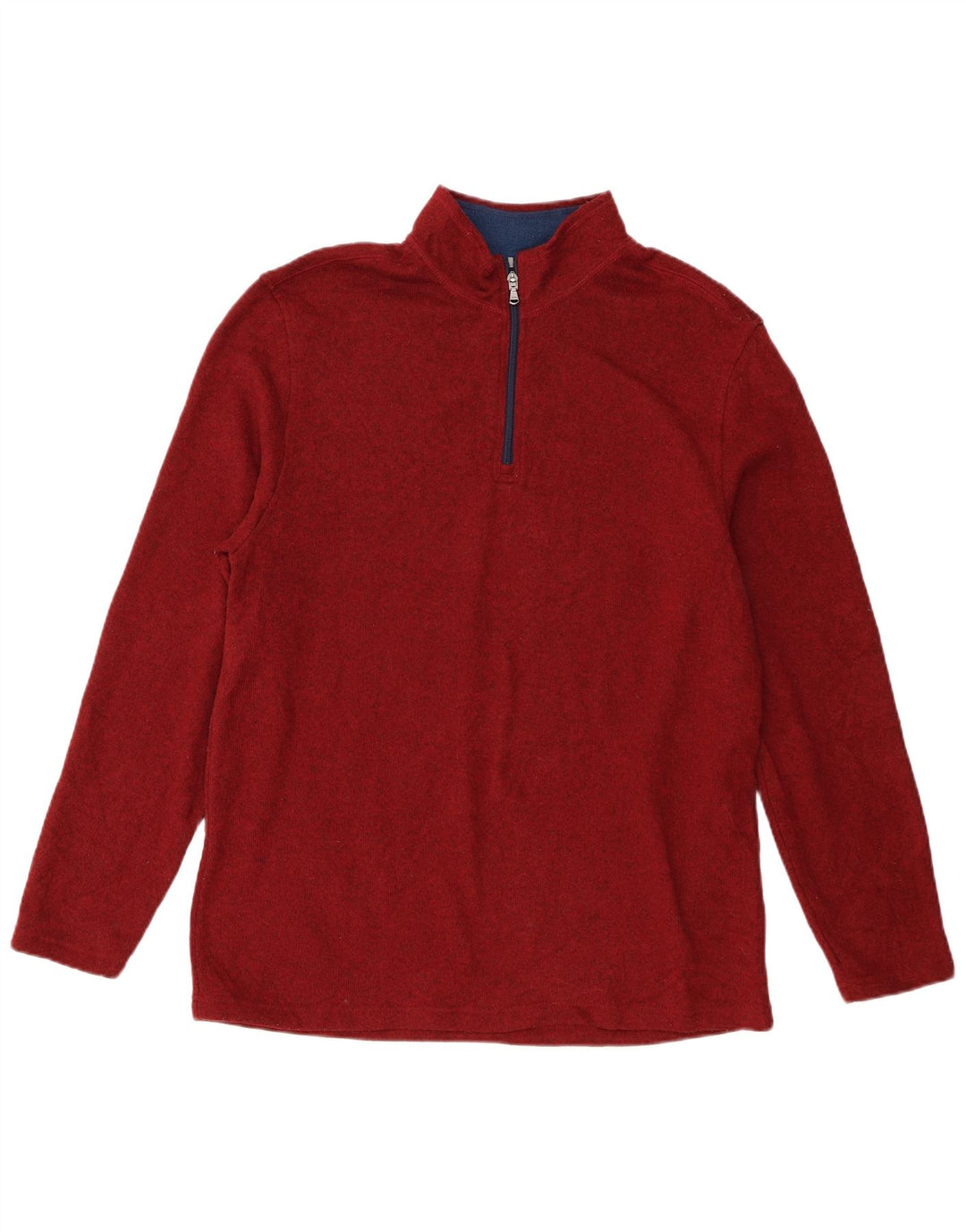 Izod Hombre Sudadera Con Cremallera Y Cuello Jumper XL Poliéster Moteado Rojo