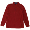 Izod Hombre Sudadera Con Cremallera Y Cuello Jumper XL Poliéster Moteado Rojo