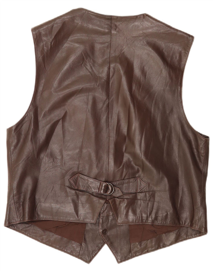 Creation Chaleco para hombre EU 54 2XL Cuero marrón