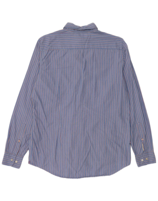 Camisa Tommy Hilfiger Hombre Slim Fit XL Algodón A Rayas Azul