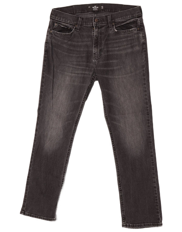 Vaqueros Hollister Hombre Slim Rectos W32 L30 Algodón Gris