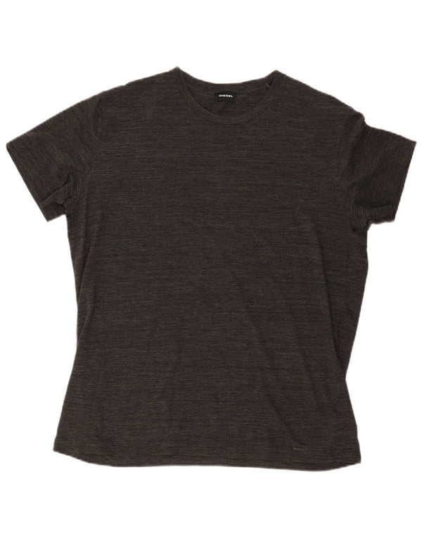 Diesel Camiseta Hombre Top XL Algodón Moteado Gris