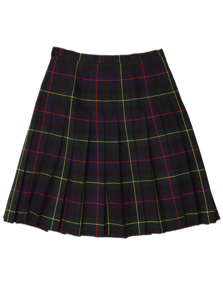 Pringle Falda Plisada Cuchillo Para Mujer EU 42 Large W30 Azul Marino A Cuadros