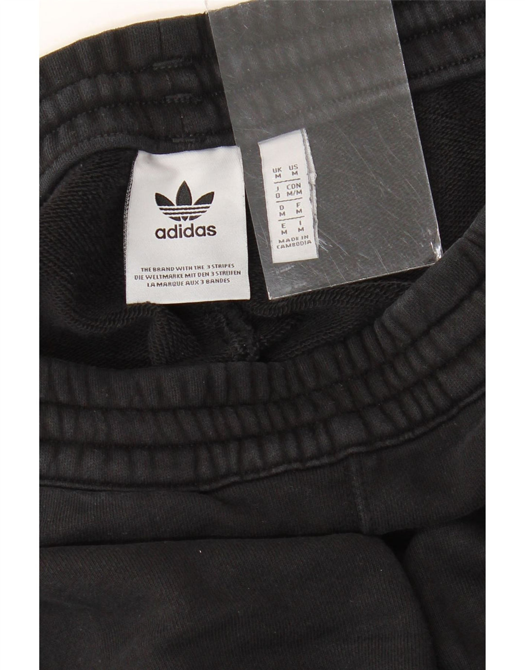 ADIDAS Hombre Graphic Chándal Pantalones Joggers Medio Algodón Negro