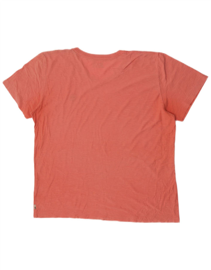 Timberland Camiseta Regular Fit para Hombre Top Algodón Naranja Mediano