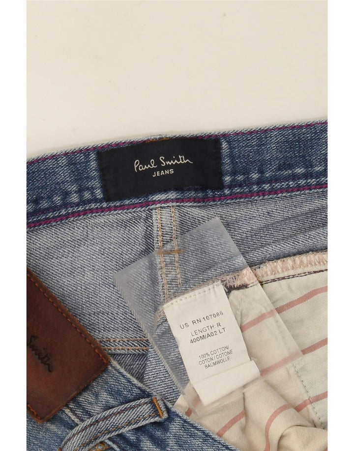 PAUL SMITH Vaqueros rectos para hombre W34 L32 Algodón azul
