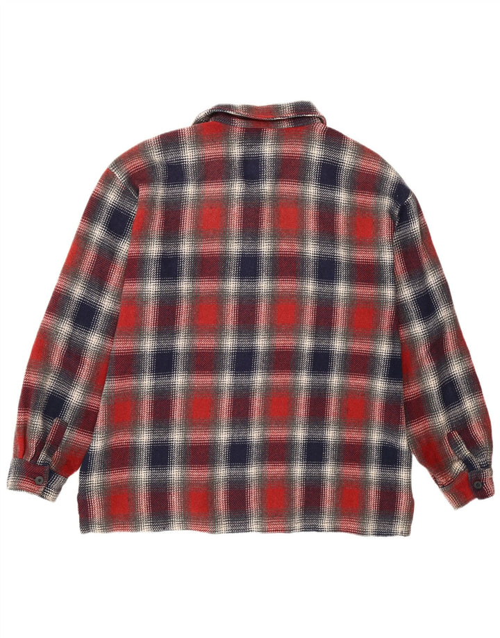 Chewan Camisa Sobrecamisa De Cuadros Para Hombre XL Red Check