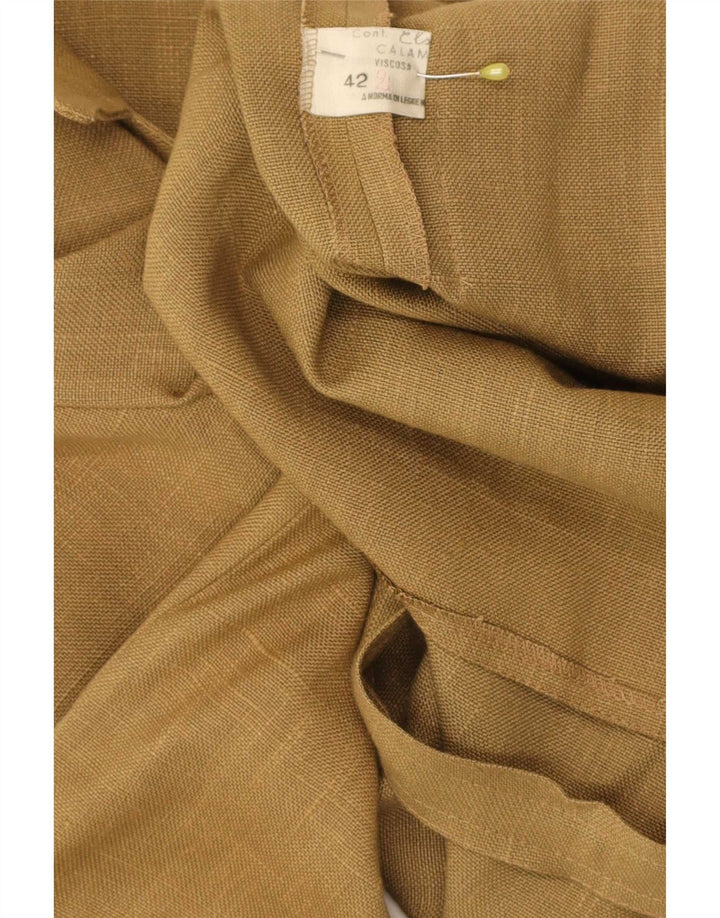 Camisa vintage para mujer IT 42 Medium Khaki Viscose Classic