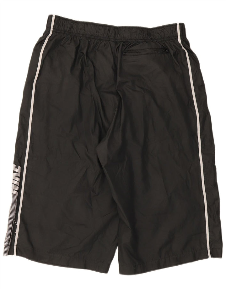 Nike - Pantalones cortos deportivos con estampado para hombre, talla grande, color negro, poliéster