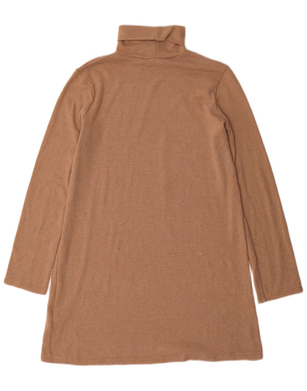 Zara Vestido tipo jersey para mujer UK 44 Poliéster marrón medio