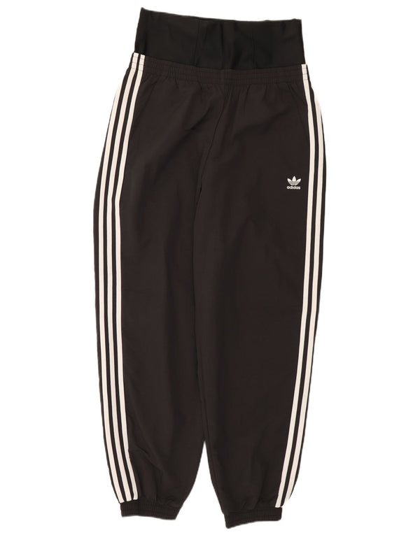 Adidas Womens High Waist Tracksuit Trousers Joggers UK 16 Large Black