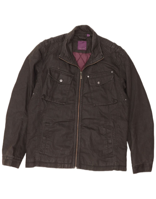 Ted Baker Chaqueta utilitaria para hombre Talla 5 XL Algodón negro