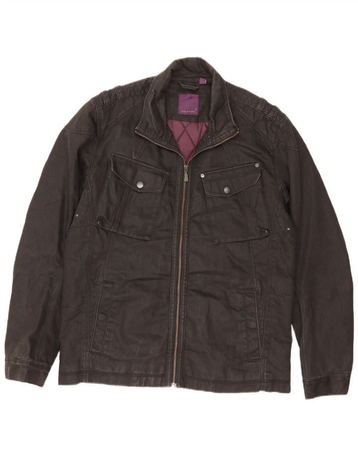 Ted Baker Chaqueta utilitaria para hombre Talla 5 XL Algodón negro