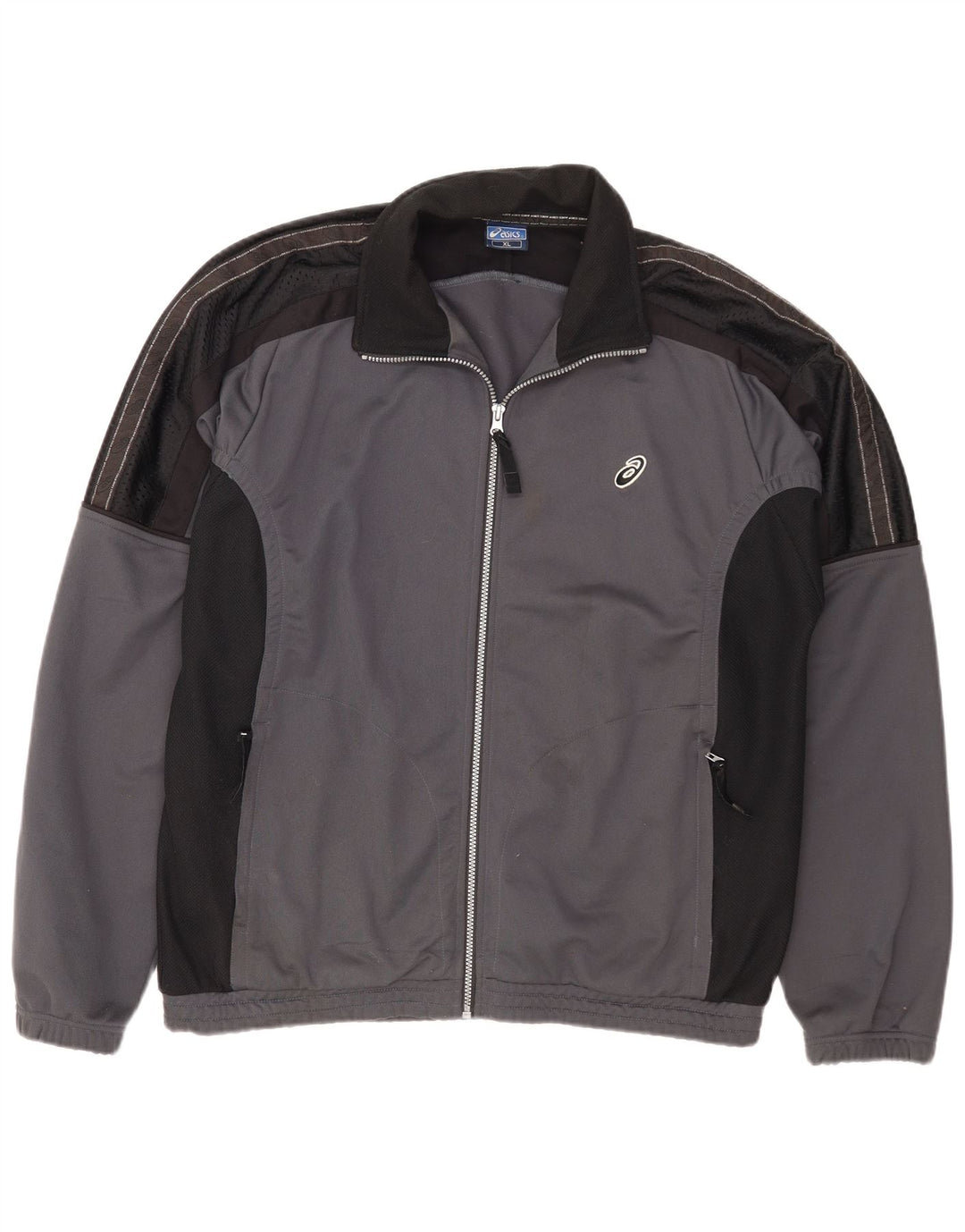 Asics Hombre Chándal Top Jacket XL Gris Colorblock Poliéster Deportes