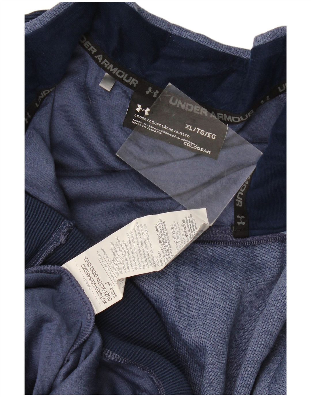 Under Armour Cold Gear Jersey Chándal Top XL Azul Marino Colorblock Hombre