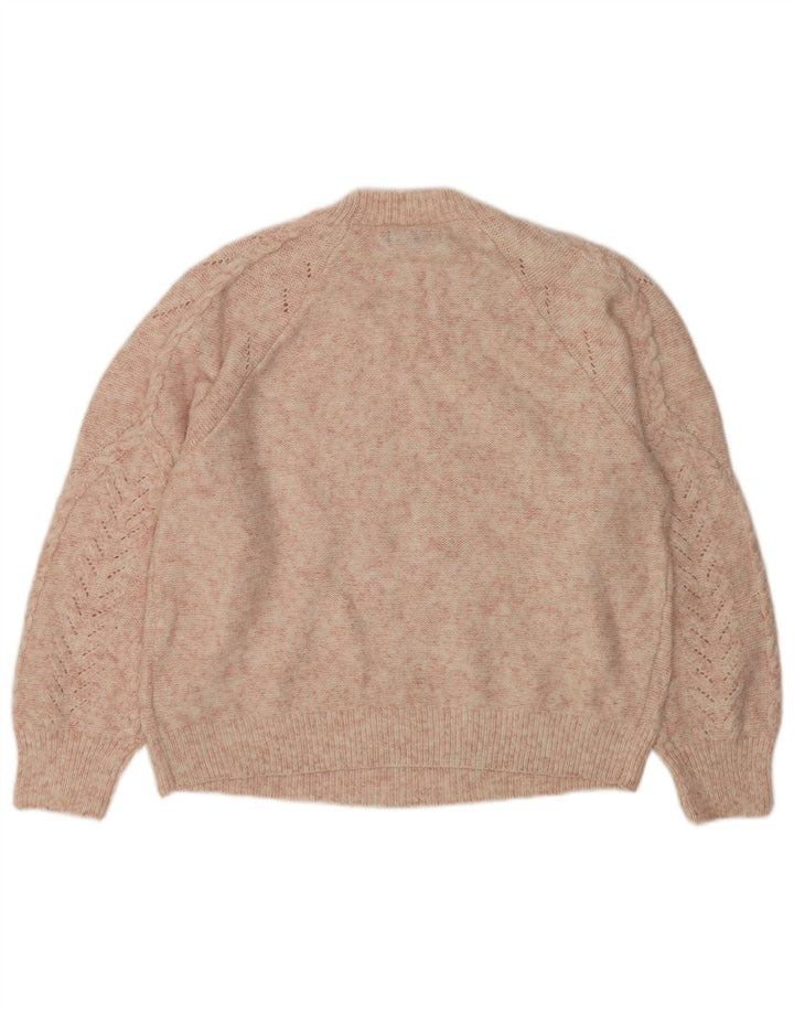 Marks & Spencer Jersey de cuello redondo para mujer UK 44 Poliéster rosa medio