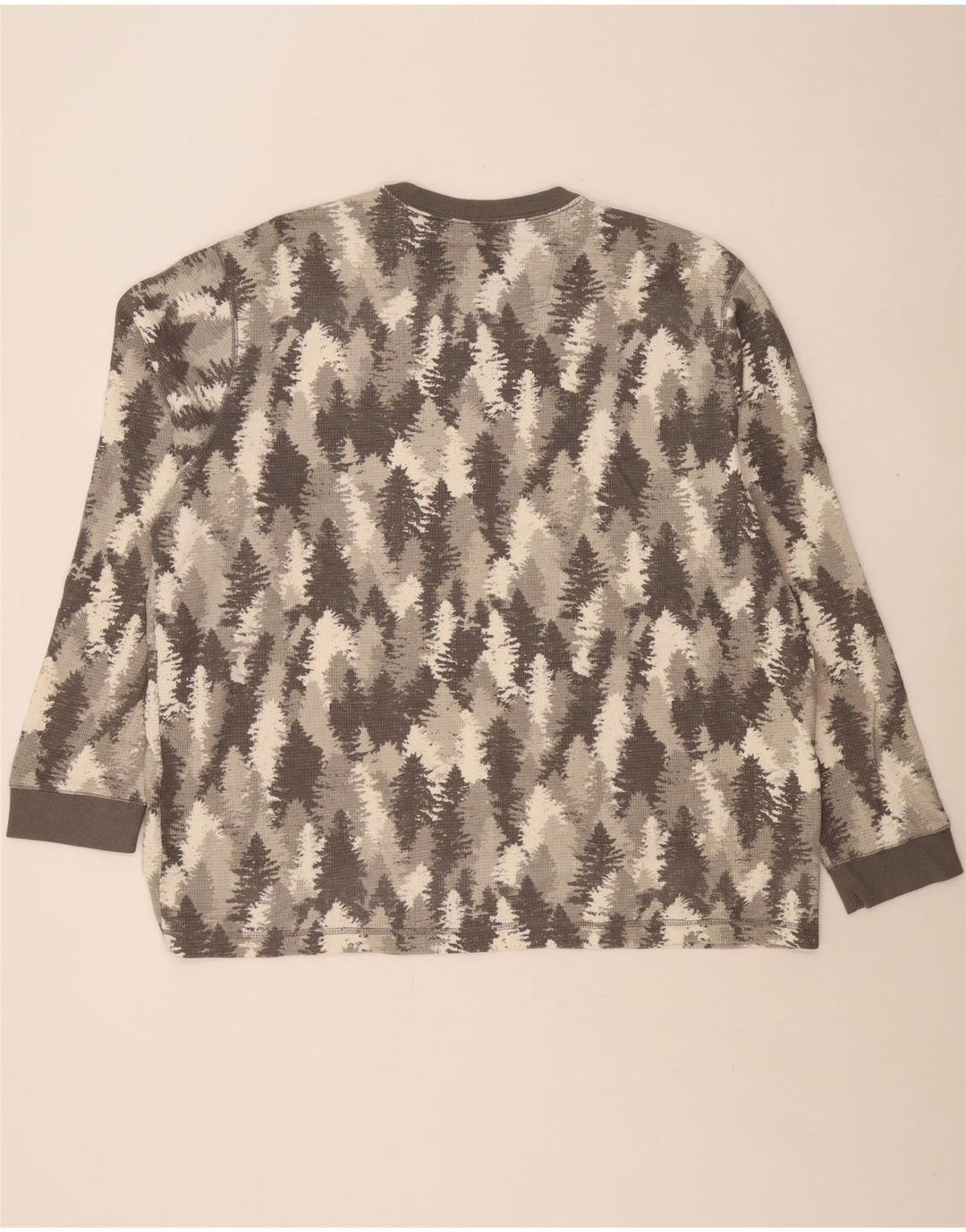 EDDIE BAUER Top con estampado abstracto para hombre, manga larga, 2XL, algodón gris