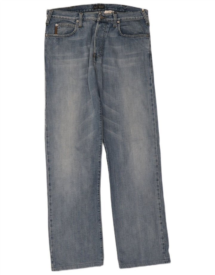 Vaqueros Armani Hombre Rectos W34 L31 Algodón Azul