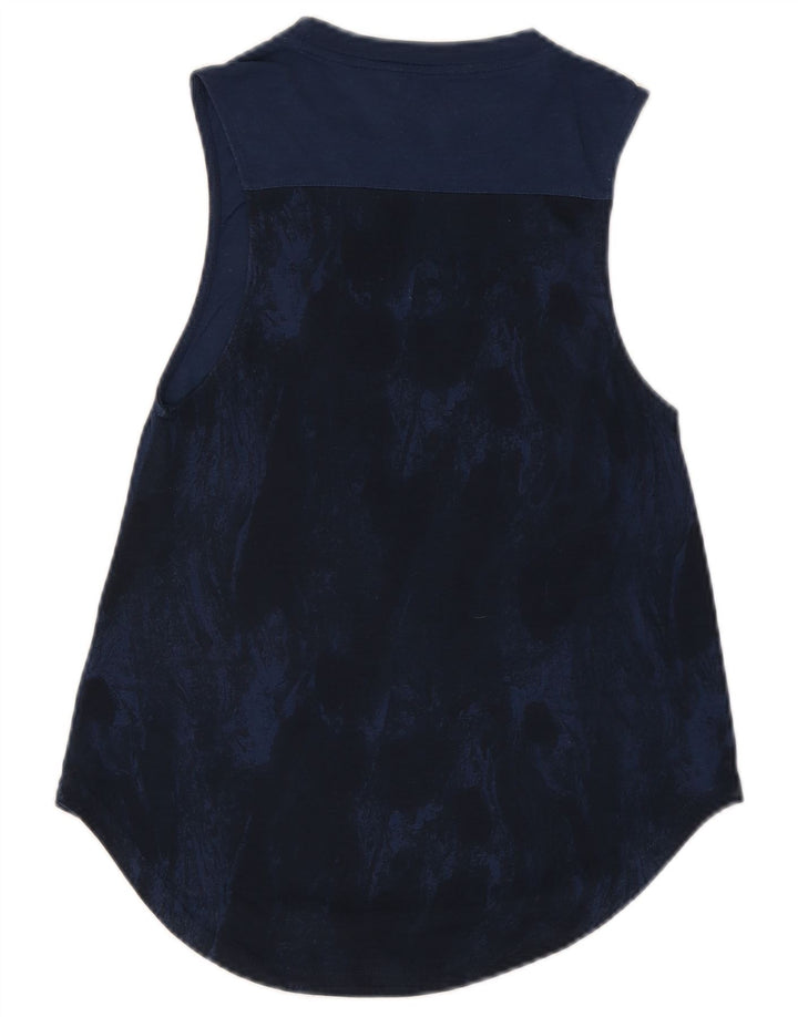 Adidas Chaleco para mujer Top UK 8 Pequeño Azul Marino Tie Dye Poliéster