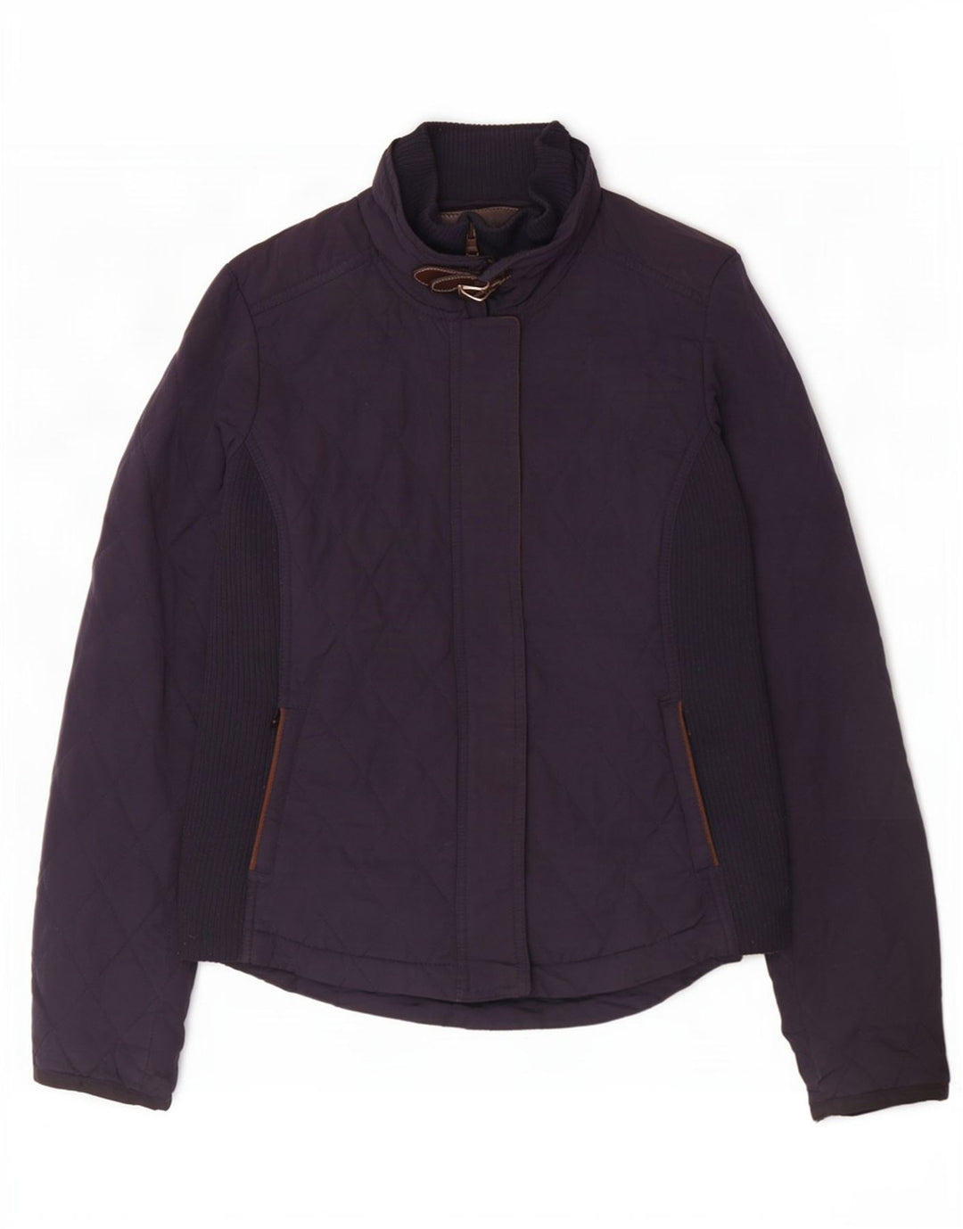 Massimo Dutti Chaqueta Acolchada Mujer UK 40 Mediana Azul Marino Poliéster