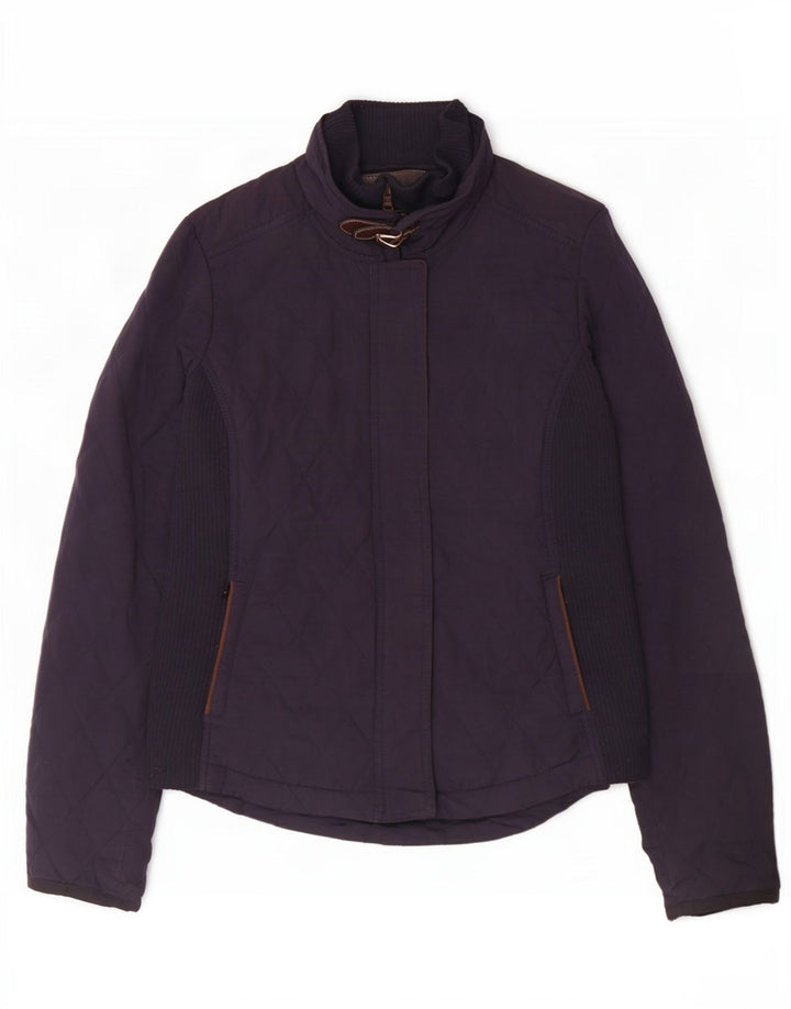 Massimo Dutti Chaqueta Acolchada Mujer UK 40 Mediana Azul Marino Poliéster