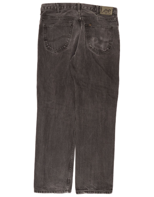 Lee Vaqueros Rectos Brooklyn Para Hombre W34 L30 Algodón Gris