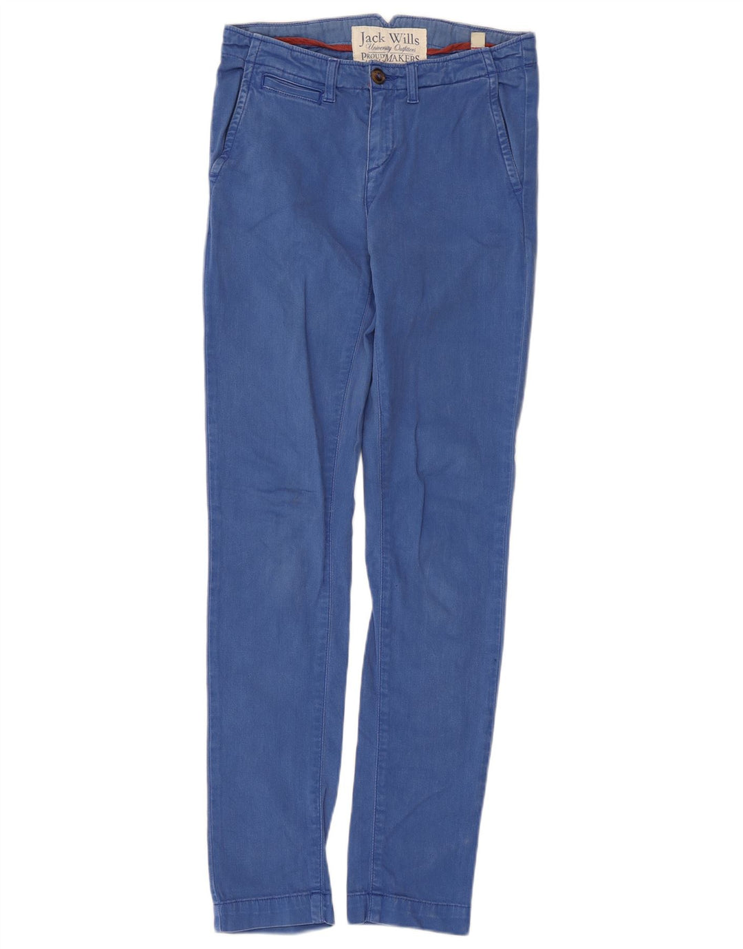 JACK WILLS Pantalones chinos ajustados para mujer UK 8 Small W28 L29 Azul