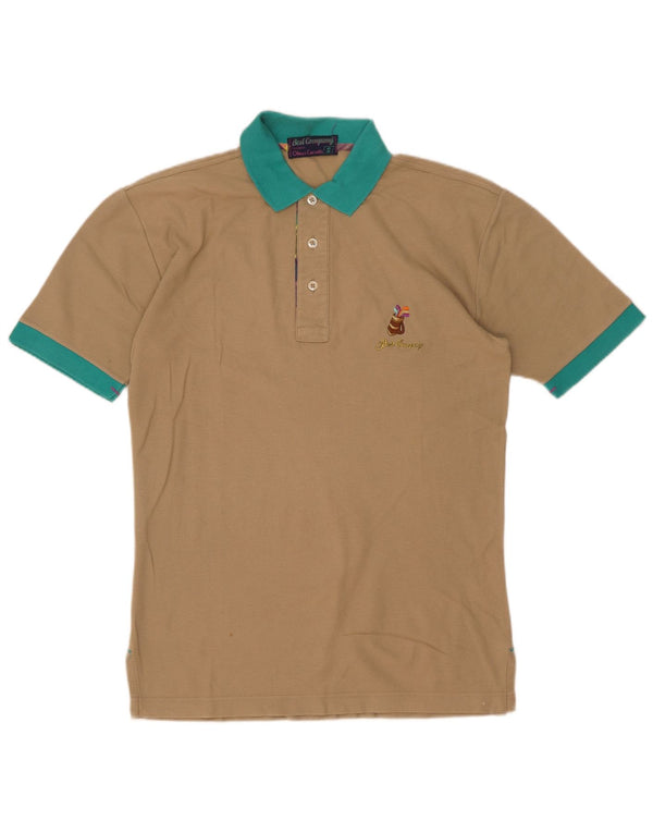 Best Company Olmes Carretti Polo Hombre Algodón Color Block Pequeño Beige