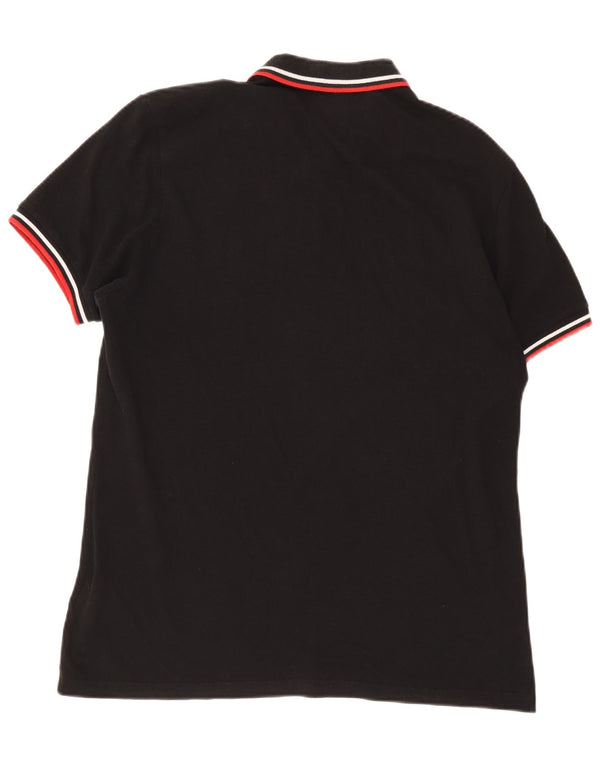 Polo de hombre Pretty Green XL de algodón a rayas negras