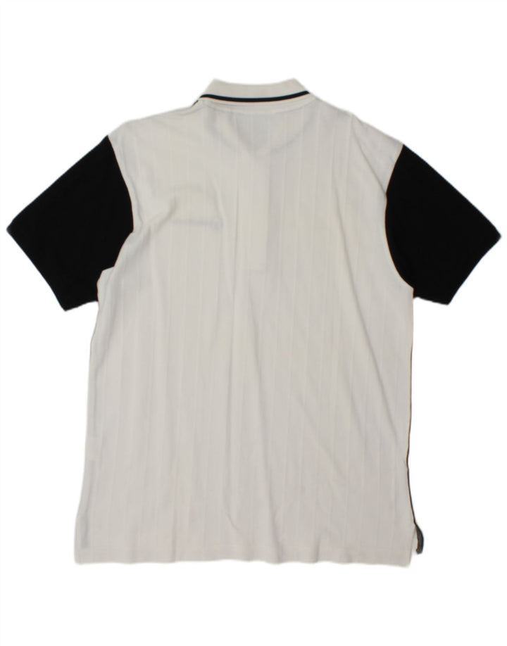 Sergio Tacchini Polo De Hombre De Algodón Color Block Blanco Mediano