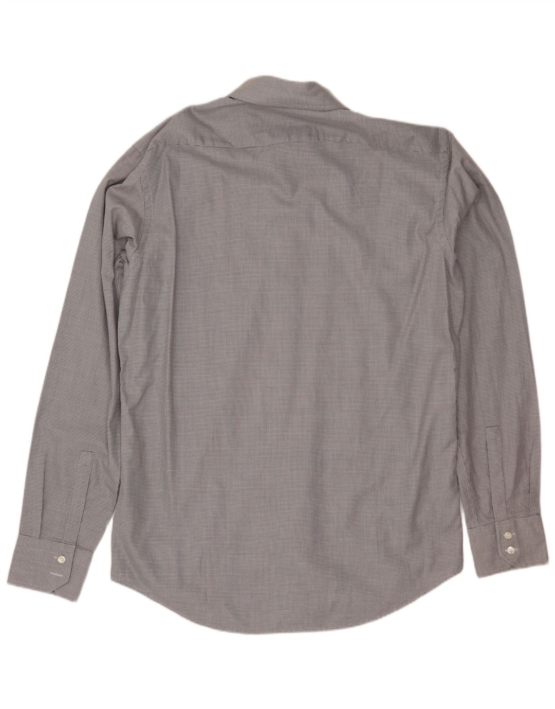 Camisa Hugo Boss Hombre Talla 40 15 3/4 Algodón Manchado Gris Medio