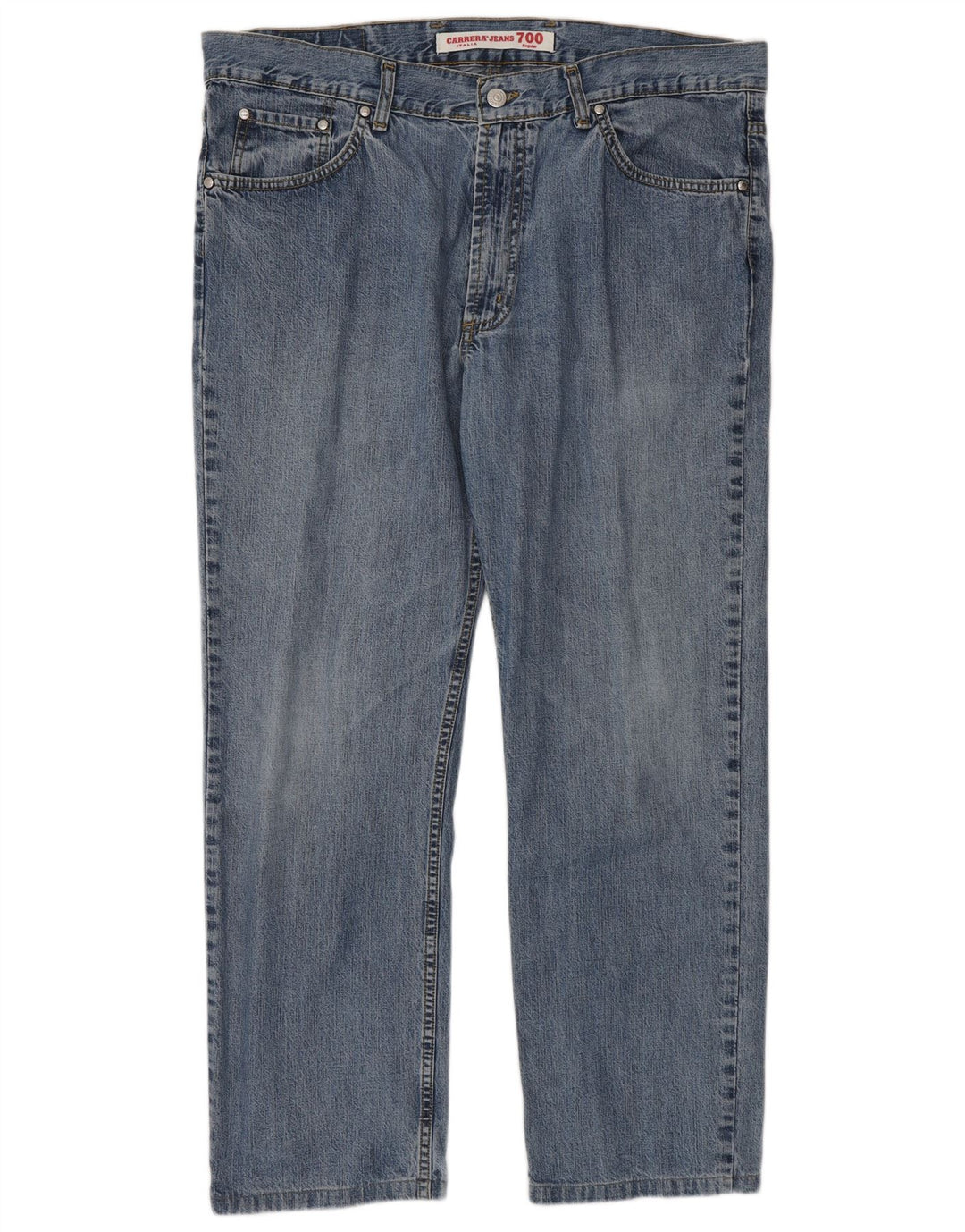 Carrera Mens 700 Jeans Rectos Regulares W38 L28 Algodón Azul