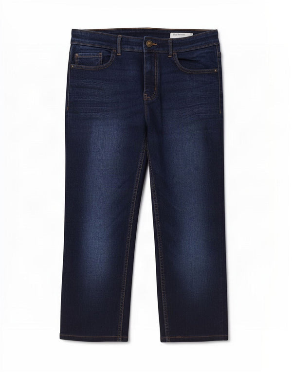 Marks & Spencer Vaqueros Rectos para Mujer UK 12 Medium W30 L19 Azul Marino