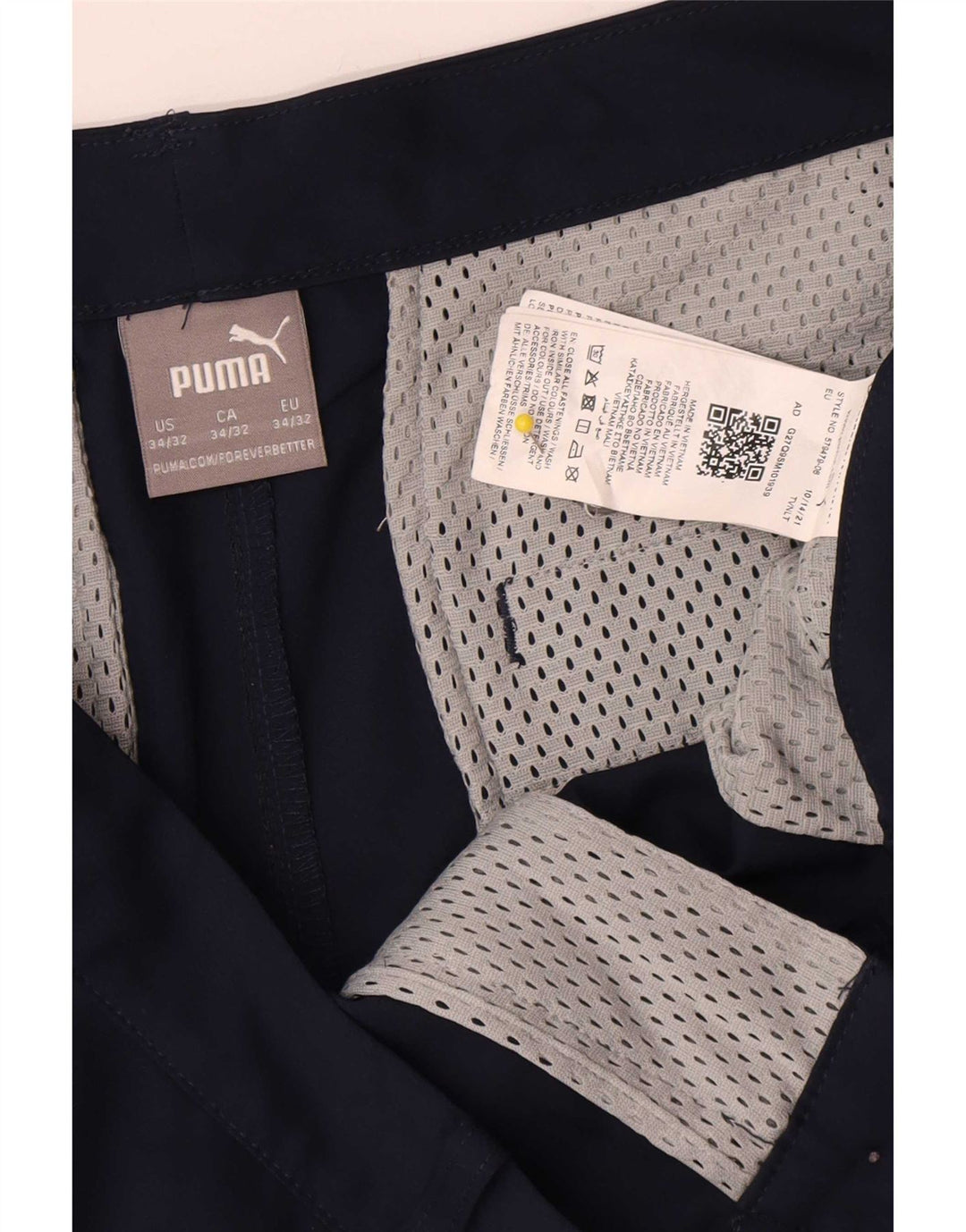 Pantalón chino recto Puma para hombre W34 L32 Poliéster azul marino