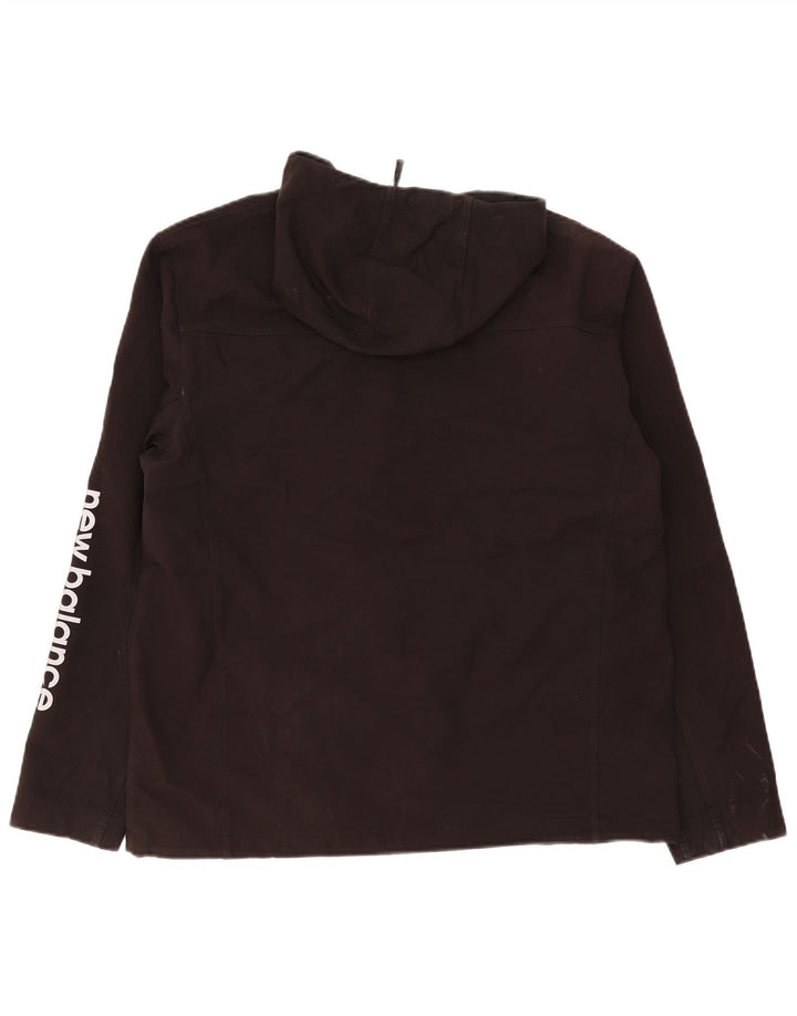 New Balance Chaqueta impermeable con capucha para hombre UK 40 Large Poliéster negro